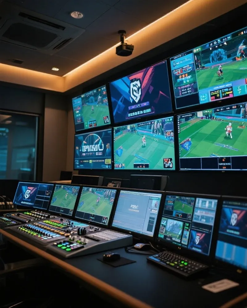 赛事转播控制室